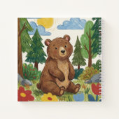 Knuffelige Beer Bosdier Kinderen Schetsboek Notitieboek (Achterkant)