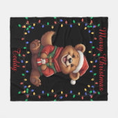 Knuffelige Beer Fleece Deken (Voorkant (Horizontaal))