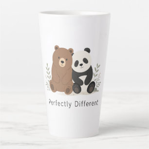  Knuffelige Beer & Panda Neurodiversiteit Inclusie Latte Mok