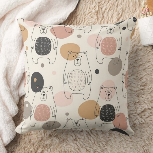 Knuffelige Beer - Zachte Pastel Woud (3) Kussen (Deken)