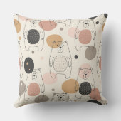 Knuffelige Beer - Zachte Pastel Woud (3) Kussen (Achterkant)