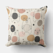 Knuffelige Beer - Zachte Pastel Woud (3) Kussen (Voorkant)