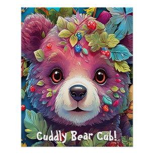 Knuffelige berenwelp perfect poster