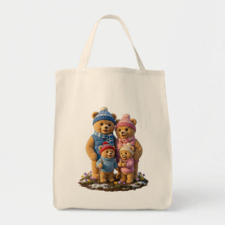 Knuffelige Bevroren Beer Familie Boodschappentas | Tote Bag