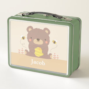 Knuffelige bosbeer en bijen kids personalisatie