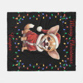 Knuffelige Chihuahua fleece deken (Voorkant (Horizontaal))