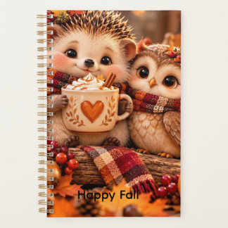 Knuffelige Egel & Uil Herfst Planner Bewerkbaar