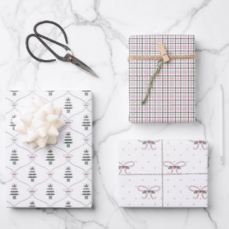 Knuffelige en gezellige kerstverpakkingsset inpakpapier vel