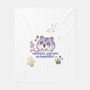 Knuffelige esthetische hamster fleece deken