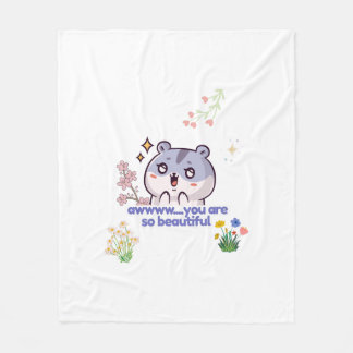 Knuffelige esthetische hamster fleece deken