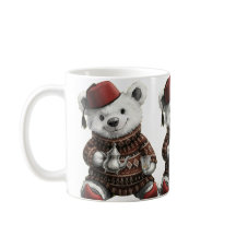 Knuffelige Fez-hoed Teddy in knusse wintertrui