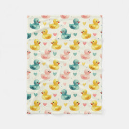 Knuffelige Fleece Pastel Watercolor Eend Patroon D Deken