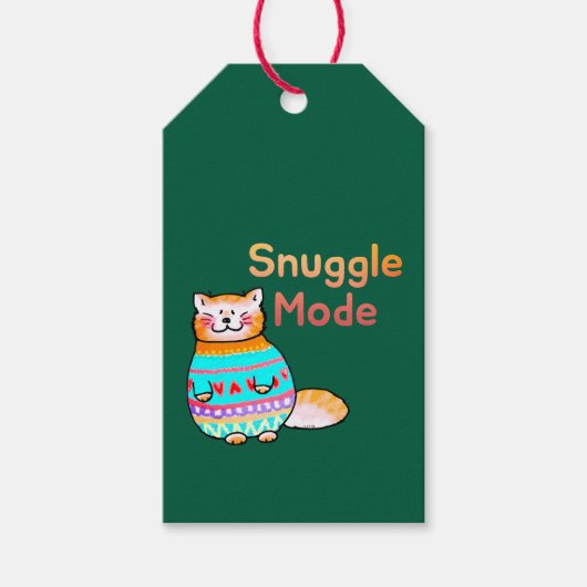 Knuffelige Gingers Kat Knuffelstand Cadeaulabel (Voorkant)