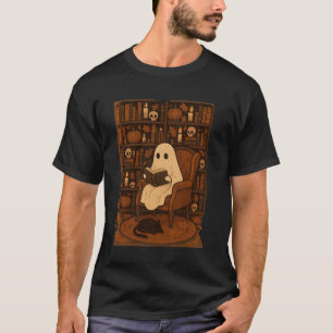 Knuffelige Griezelige Bibliotheek, Herfst Lezende T-shirt