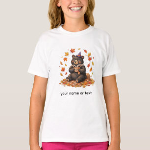 Knuffelige Halloween Pompoen Speculaas Beer T-Shir T-shirt