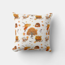 Knuffelige herfst bosdieren naadloos patroon throw