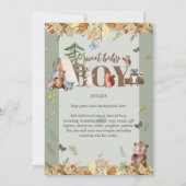 Knuffelige Houtland Beer Kampeer Jongens Baby Show (Achterkant)