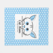 Knuffelige Kat Moeder Fleece Deken (Voorkant (Horizontaal))