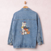 Knuffelige katten stapel van liefde – Schattige ka Denim Jacket (Hangar)