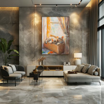 Knuffelige Kittens Slapen in het Zonlicht – Impres