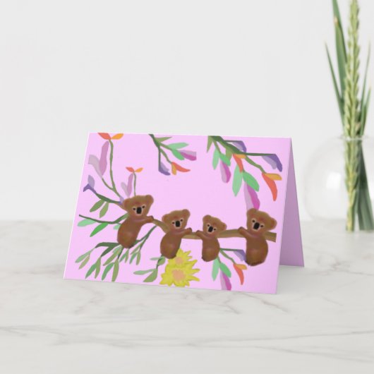 Knuffelige Koala Hugs Moederdag Kaart (Voorkant)