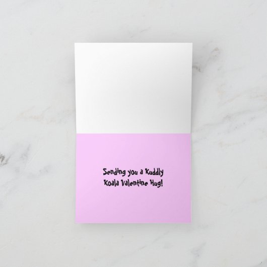 Knuffelige Koala Valentijn Kaarten (Binnen)