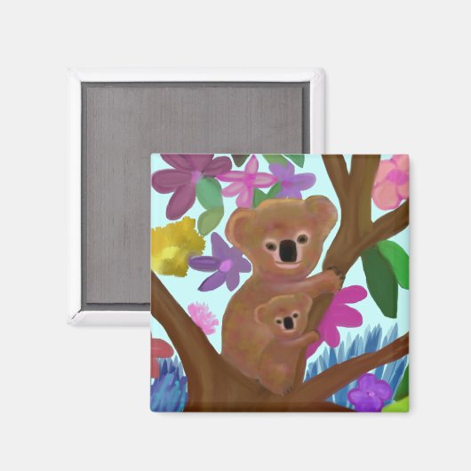 Knuffelige Koalas Magnet (Voorkant / Achterkant)