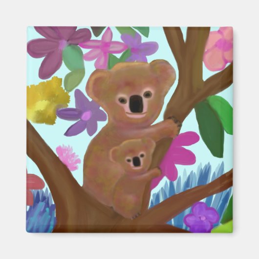 Knuffelige Koalas Magnet (Voorkant)