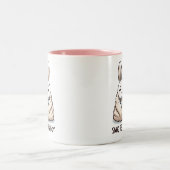 Knuffelige konijnenthee tweekleurige koffiemok (Center)