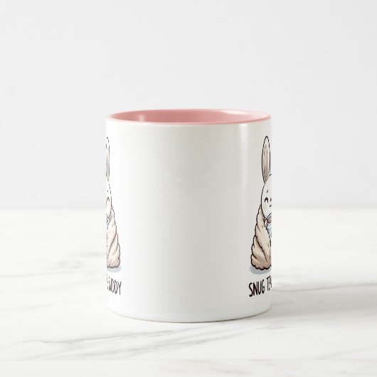 Knuffelige konijnenthee tweekleurige koffiemok (Center)