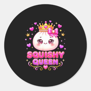 Knuffelige koningin dumpling kawaii pastel anime ronde sticker