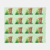Knuffelige Luipaard Fleece Deken (Voorkant (Horizontaal))