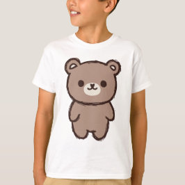 Knuffelige met de hand getekende teddybeer - Schat T-shirt