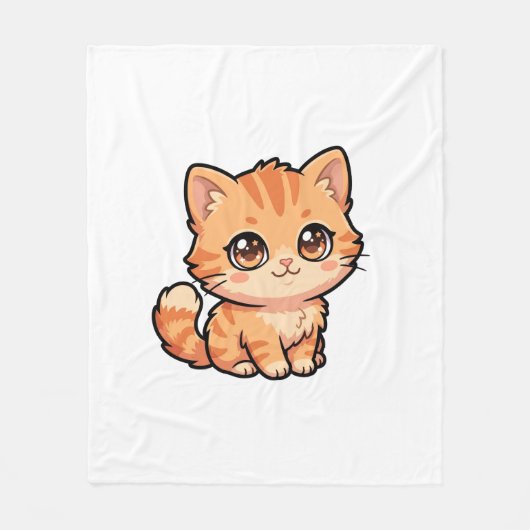 Knuffelige Oranje Tabby Poes Dekens (Voorkant)