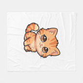 Knuffelige Oranje Tabby Poes Dekens (Voorkant (Horizontaal))