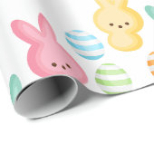 Knuffelige Paashaas Marshmallows Cadeaupapier (Rol Hoek)