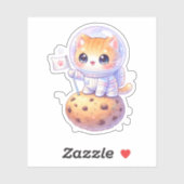 Knuffelige Ruimtevaarder Kat Vinyl Sticker (Vel)