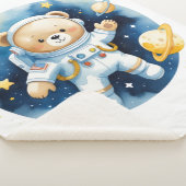 Knuffelige ruimtevaartbeer fleece deken (3/4)