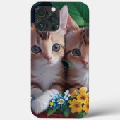 Knuffelige Schattigee Kittens in een bloemmand Case-Mate iPhone Case (Achterkant)