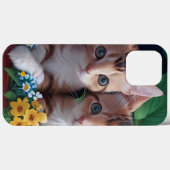 Knuffelige Schattigee Kittens in een bloemmand Case-Mate iPhone Case (Achterkant (horizontaal))