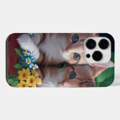 Knuffelige Schattigee Kittens in een bloemmand iPhone Hoesje (Achterkant horizontaal)