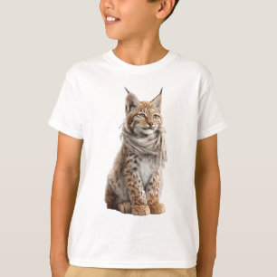Knuffelige Sjaal Bobcat Jong Kat Kinderen T-shirt