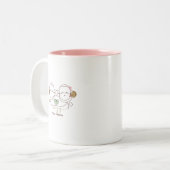 Knuffelige Sock Monkey Tweekleurige Koffiemok (Voorkant links)
