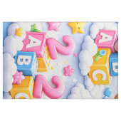 Knuffelige teddybeer en olifant ABC nummers stof p (Fat Quarter)