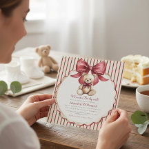 Knuffelige Teddybeer Strik Baby Shower