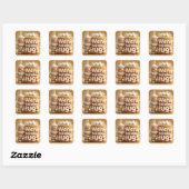 Knuffelige Viltkabouter met Marshmallow Mok  Vierkante Sticker (Vel)