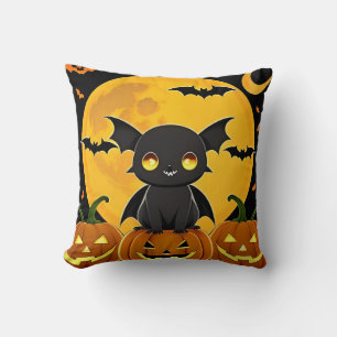 🦇🎃 Knuffelige Vleermuis Pompoen Beschermer Hallo Kussen
