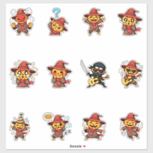 Knuffelige Vogelverschrikker Emoji Sticker Pack