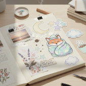 Knuffelige Vossenstickers Ronde Sticker