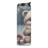 Knuffelige Winter Beerbaby Thermosbeker (Gedraaid links)